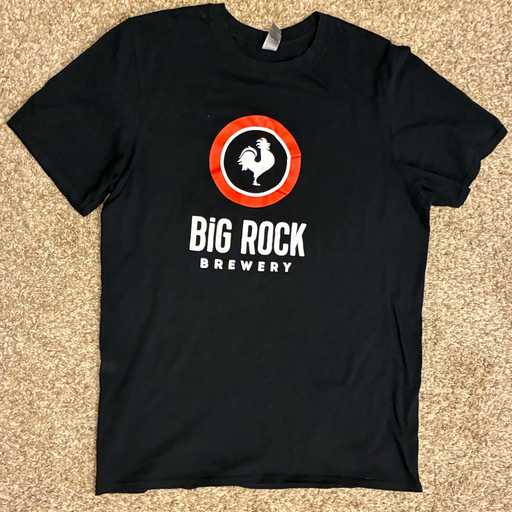 Big Rock Brewery Graphic T-Shirt Medium Black Gildan Softstyle Craft Beer Tee